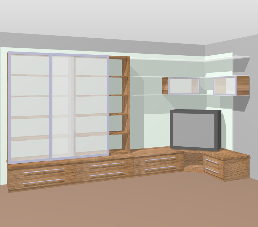 6 entwurf cad wohnzimmer einbau